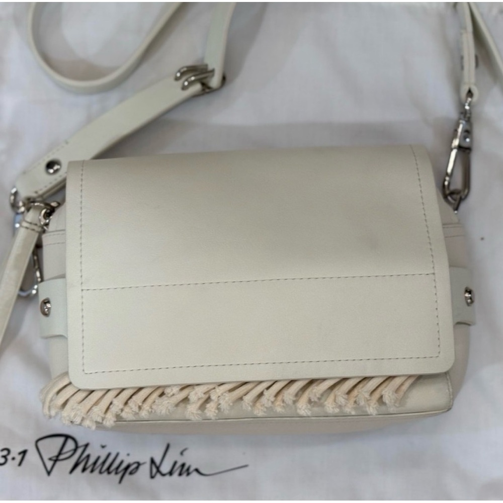 3.1 Phillip Lim Bianca Small Fringe Crossbody – Off White Leather - Picture 2 of 16